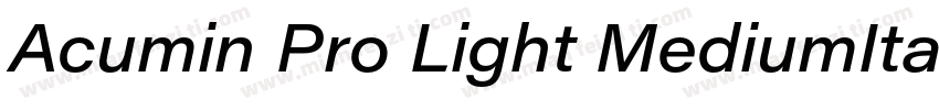 Acumin Pro Light MediumItalic字体转换